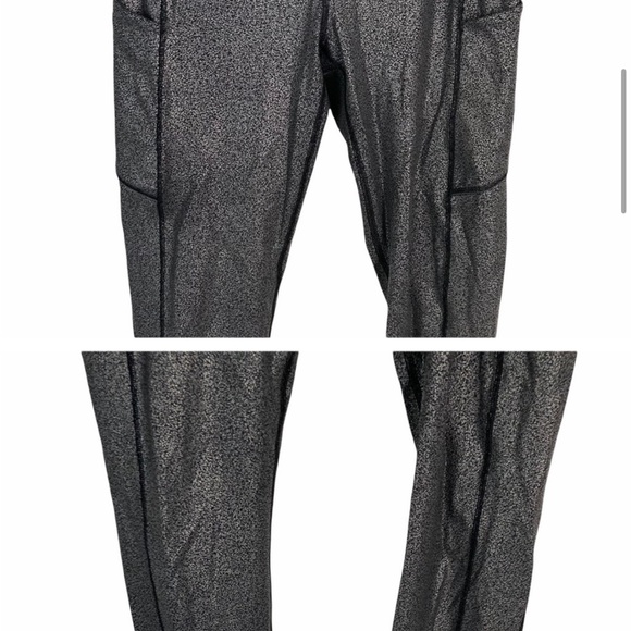 LULULEMON High Waisted Luminosity Foil Speed Up Tight w/ Pockets - Picture 4 of 5